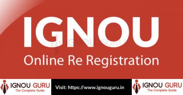 Apply for IGNOU Re Registration online