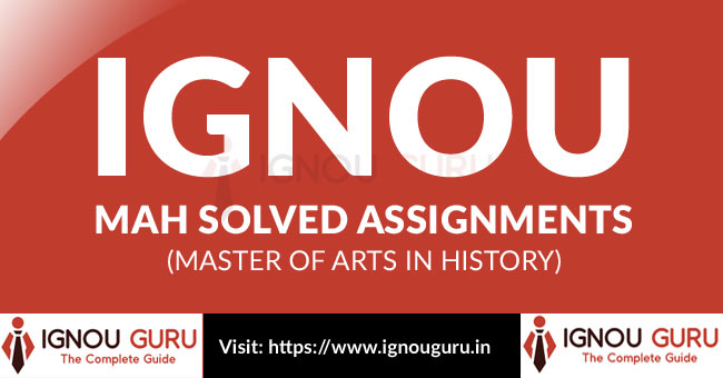 IGNOU MA History Solved Assignment